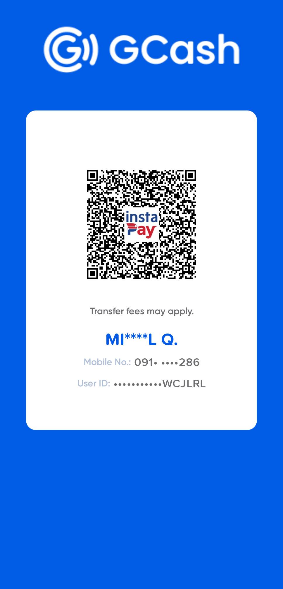 QR Code for GCash E-Wallet